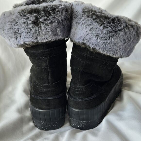 Sperry Womens Torrent Lace Up Size 8.5 Black Waterproof Winter Boots Insulated - Picture 2 of 10